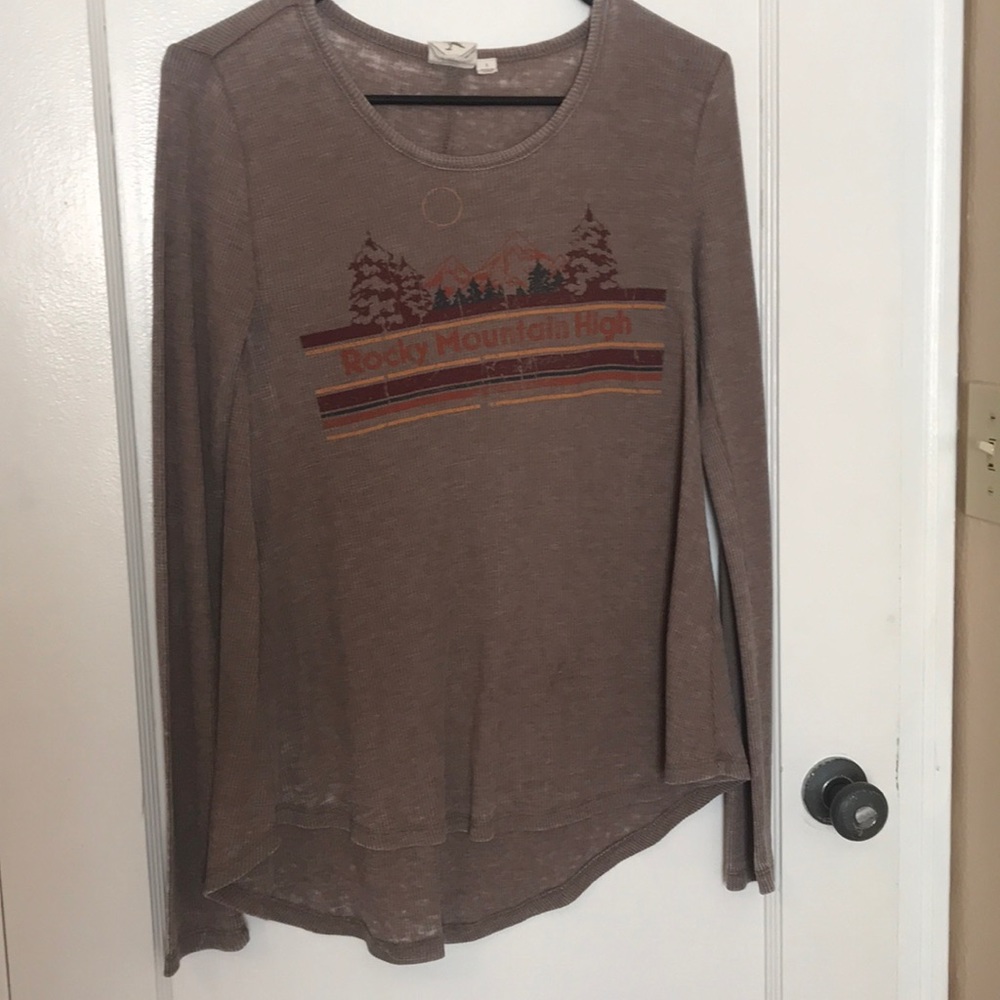 Brown long sleeve top